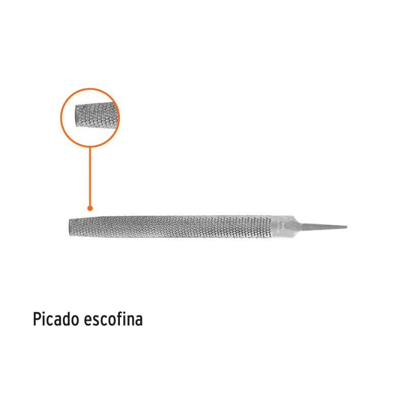 Limas Escofinas Media Caña Bastardas 12" Ancho 1 3/16" Espesor 7/16", Sin Mango, Para desbastar madera, LES-12 15209 Truper 17.