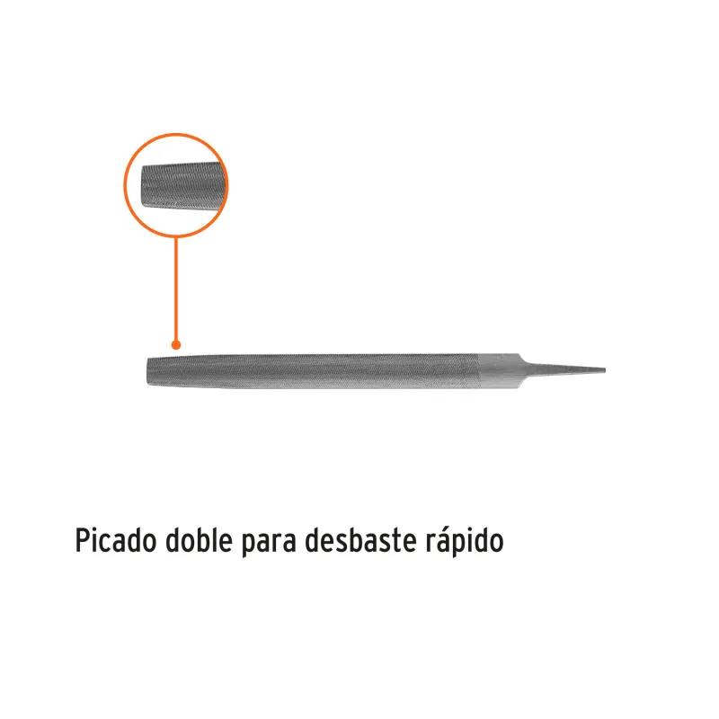 Limas Media Caña Bastardas 12", Ancho 1 3/16" Espesor 3/8", Sin Mango, para desbaste, LMCB-12 15175 Truper 16.355932 Lima Media