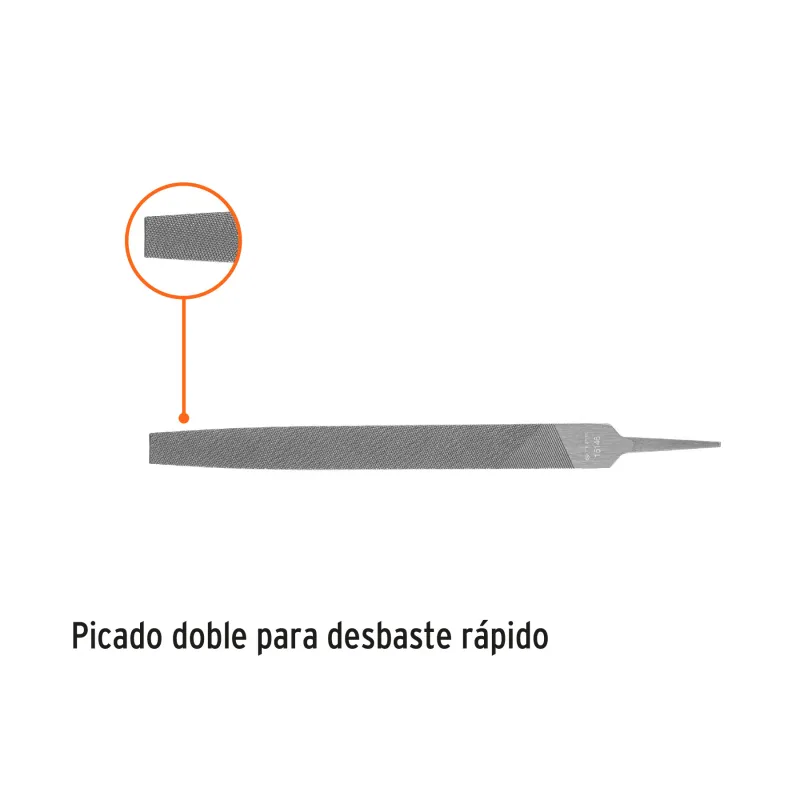 Limas Plana Bastardas 12", Ancho 1 3/16" Espesor 5/16", Sin Mango, para acabados de metales, LPB-12 15146 Truper 13.050847 Lima