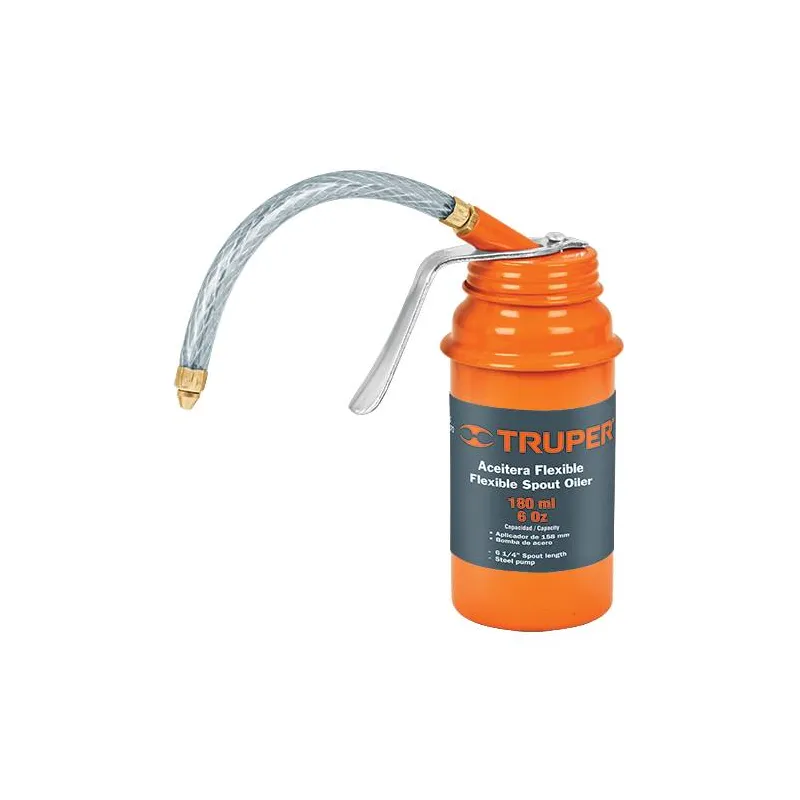 Aceiteras con aplicador flexible boquilla con punta de laton 180 ml, ACEF-180 14870 Truper 8.050847 Aceiteras con aplicador fle