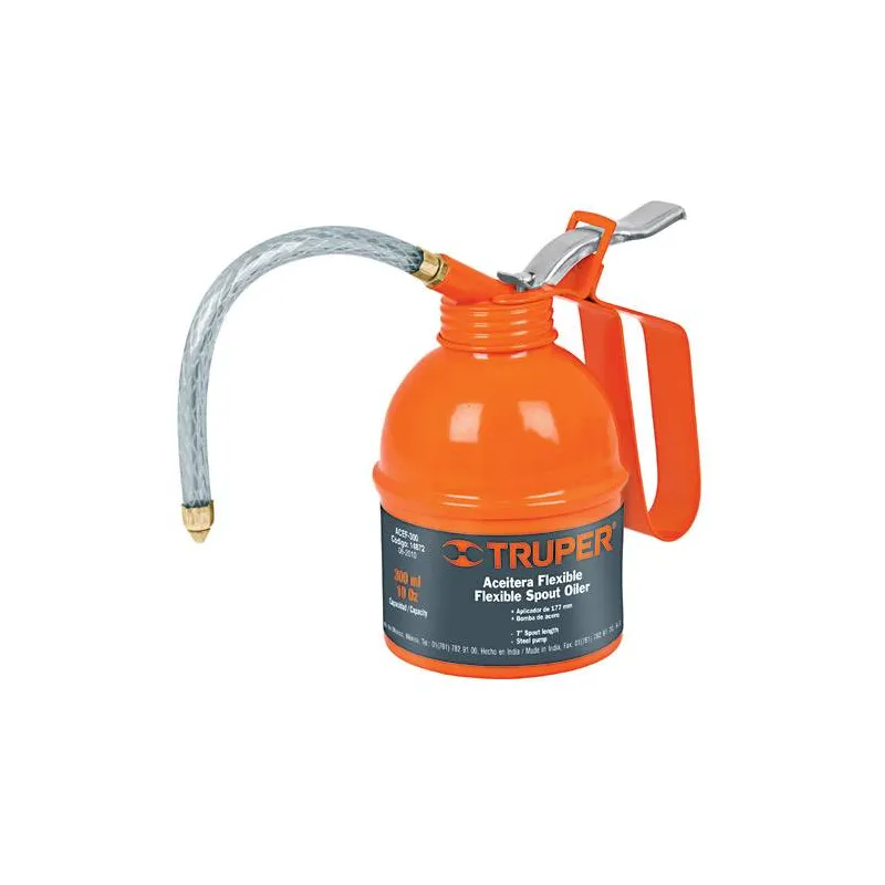 Aceiteras con aplicador flexible boquilla con punta de laton 300 ml, ACEF-300 14872 Truper 8.983051 Aceiteras con aplicador fle