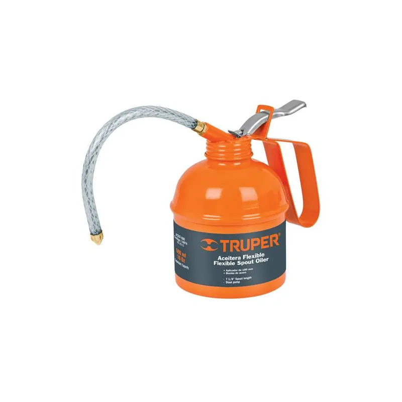 Aceiteras con aplicador flexible boquilla con punta de laton 500 ml, ACEF-500 14874 Truper 10.762712 Aceiteras con aplicador fl