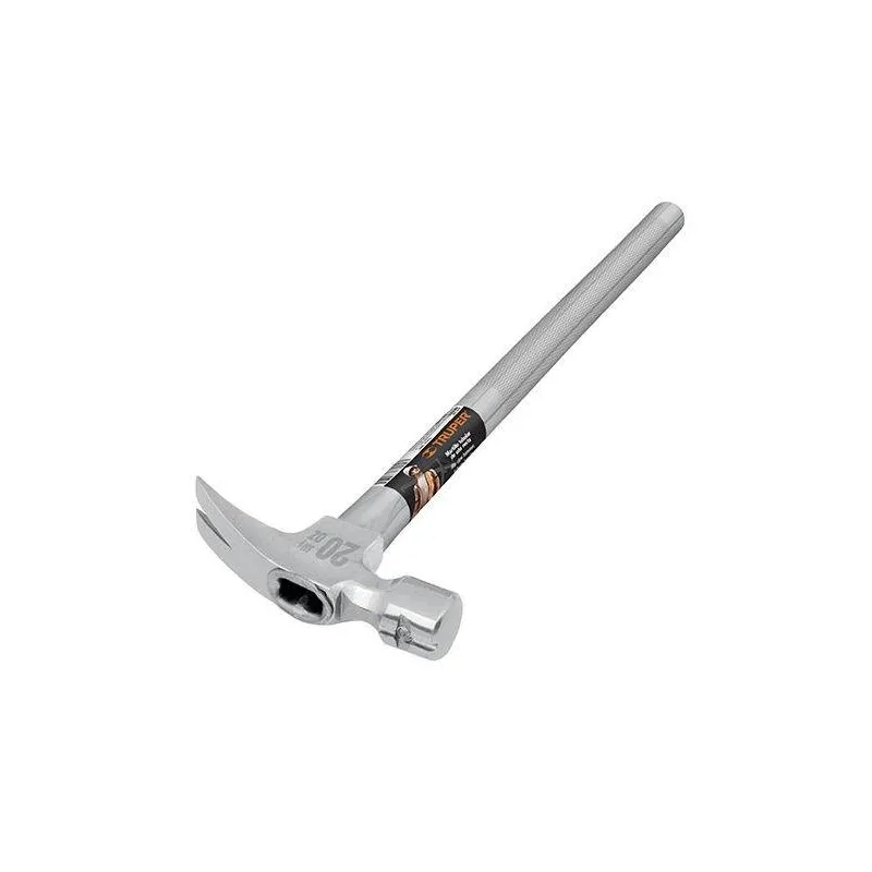 Martillos 20oz Cabeza Conica C29mm Ucurva MTubular19" Truper 11175 20.338983 Martillo Pulido uña curva Cabeza Conica 20oz, Cara