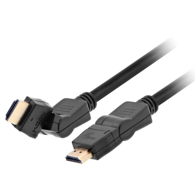 Cable HDMI Xtech XTC-606 HDMI 4K Giratorio Pivotante Macho a Macho 1.8M 0 Cable HDMI Xtech XTC-606 HDMI 4K Giratorio Pivotante