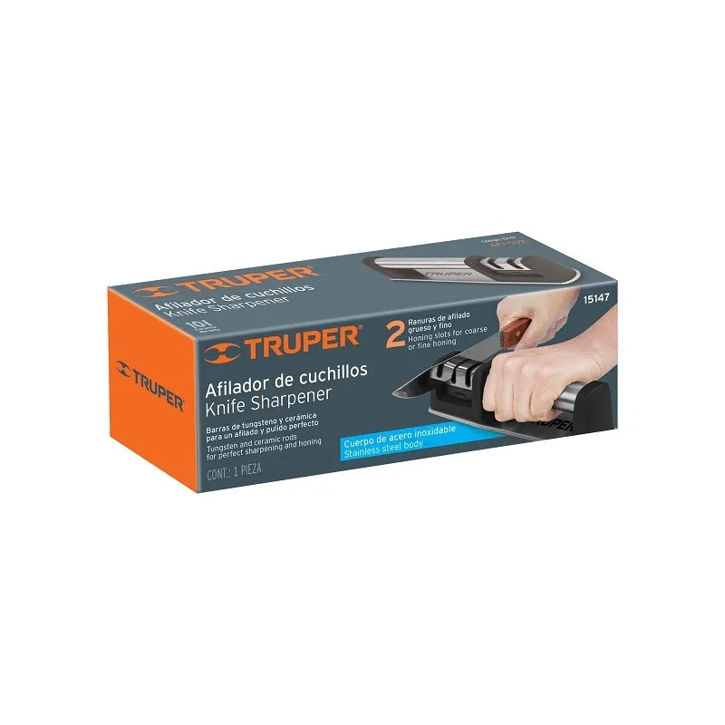 Afiladores de Cuchillos 2Afildados Carburo de Tungsteno, Truper 15147 25.423729 Afiladores de Cuchillos 2Afildados Carburo de T