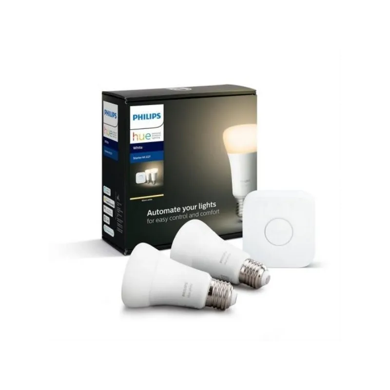 Kit Focos Philips Hue White x2 iluminación inalambrico LED 929001821601 249.152542 Kit Focos Philips Hue White x2 iluminación i