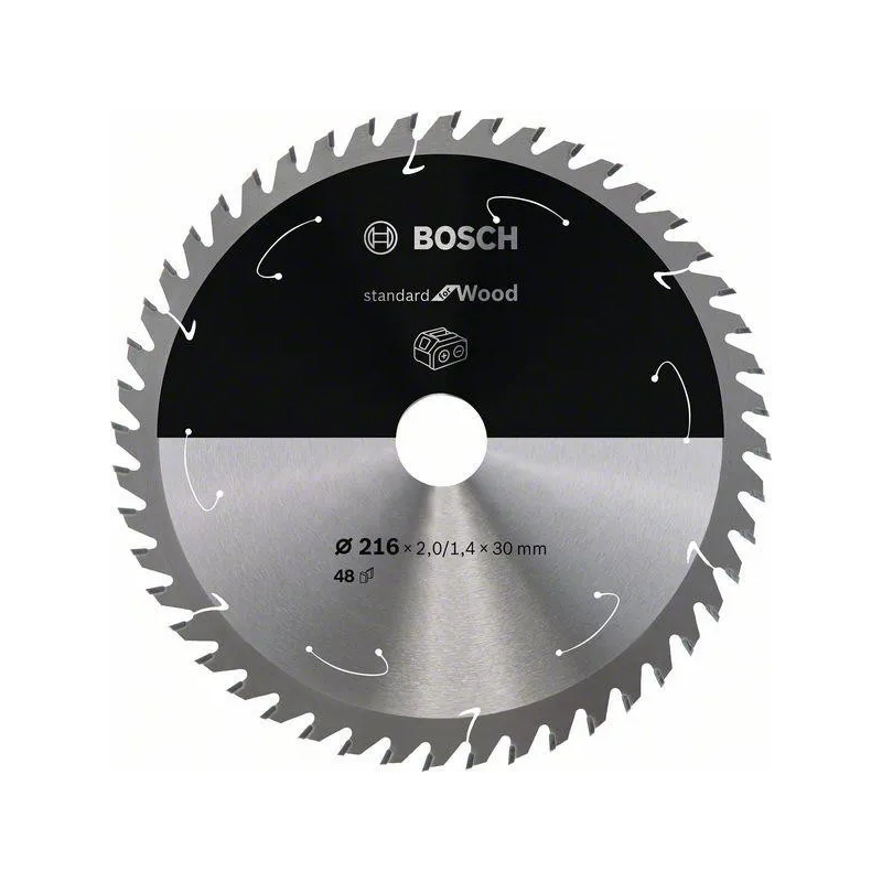 Discos de Sierra 216mm 48D x30m Standard Madera Cordless Bosch 2608837726 160.169492 Discos de Sierra 216mm 48D x30m Standard M