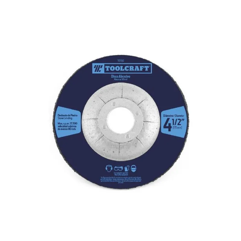 Discos Desbastes 4-1/2" x6.4mm Concreto E7/8 Toolcraft TC1912 4.067797 Discos Desbastes 4-1/2" x6.4mm Concreto E7/8 Toolcraft T