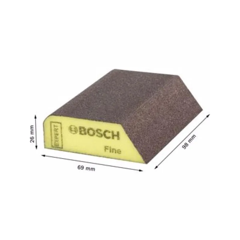 Esponja para Lijar Perfiles Gr 240/320 Fino Amarillo Taco Abrasivo 69x26x97mm S470 Bosch 2608901168 6.610169 Esponja para Lijar