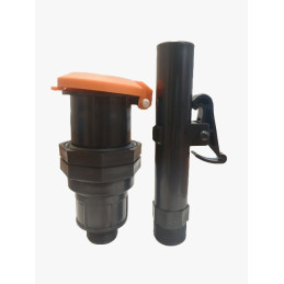 Valvula de Acople Rapido Irrigation System PP 1" con Llave Bayoneta para Hidrante de Riego