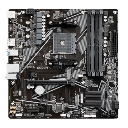  Motherboard Gigabyte B550M K (rev. 1.0) Chipset AMD B550, Zócalo AM4, Micro ATX 302.542373 Motherboard Gigabyte B550M K (rev. 1