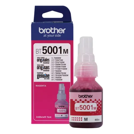  Botella de tinta Brother BT5001M Magenta, sistema continuo DCP-T300 DCP-T500W DCP-T700W 33.898305 Botella de tinta Brother BT50