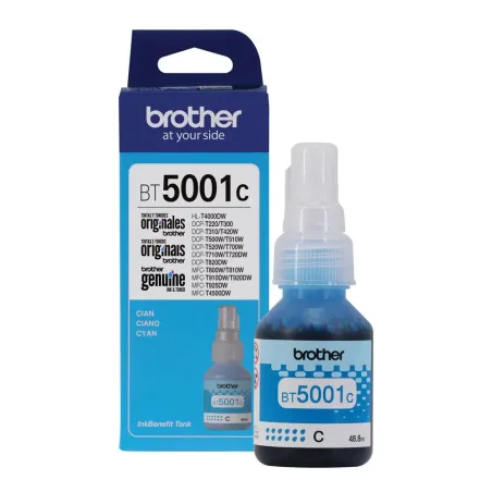  Botella de tinta Brother BT5001C Cyan, sistema continuo DCP-T300 DCP-T500W DCP-T700W 33.898305 Botella de tinta Brother BT5001C