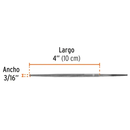  Limas Redonda Bastardas 4", Espesor 3/16", Sin Mango, para orificios o curvas, LRB-4 15185 Truper 3.474576 Lima Redonda Bastard