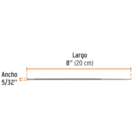  Limas Redonda Profesional para motosierra 8" Espesor 5/32", para afilado preciso y rapido, LMO-5/32X 15164 Truper 4.745763 Lima