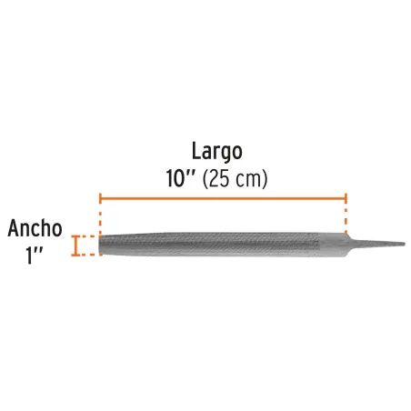  Limas Media Caña Bastardas 10", Ancho 1" Espesor 5/16", Sin Mango, para desbaste, LMCB-10 15173 Truper 12.118644 Lima Media Cañ