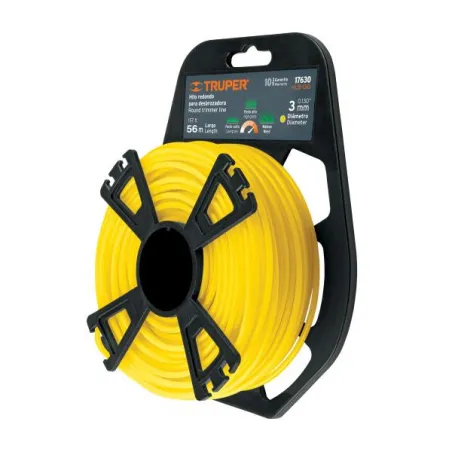  Hilo Redondo para desbrozadora 3.3mm x48M Blister, HLB-130 17630 Truper 16.949153 Hilo Redondo para desbrozadora 3.3mm x48M Bli