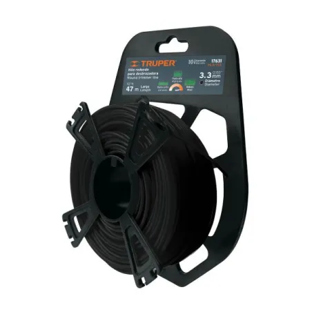  Hilo Redondo para desbrozadora 3.7mm x34M Blister, HLB-155 17631 Truper 16.949153 Hilo Redondo para desbrozadora 3.7mm x34M Bli