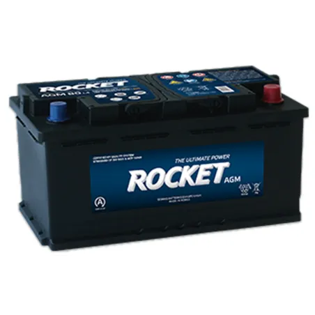  Baterias Carros 17Placas AGM-L4 -.+ 80Ah CCA800 31.5x17.5x19cm Automoviles Rocket AGM80L4 611.016949 Baterias Carros 17Placas A