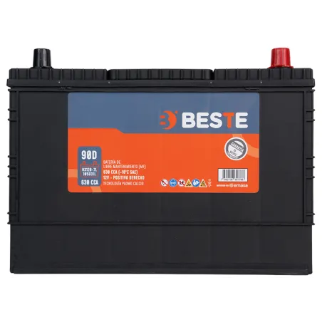  Baterias Carros 15Placas -.+ 90Ah CCA630 30x16.8x20.4-22.4cm Automotriz Beste NX120-7L 277.966102 Baterias Carros 15Placas -.+ 