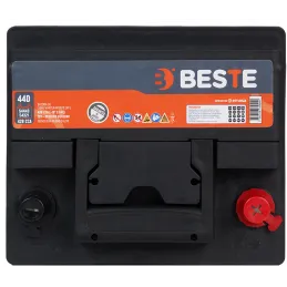 Baterias Carros 11Placas -.+ 44Ah CCA420 21x17.5x17.5cm Automotriz Beste 54459 beste-Baterias Carros 11Placas -.+ 44Ah CCA420 21