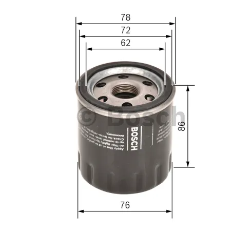 Filtro Aceite M22 76x86mm Peugeot Boxer Bosch F026407188 Bosch-Filtros de Aceite 76x85.5mm M22x1.5 Peugeot Boxer Bosch F02640718