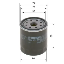  Filtros de Aceite 77.8x87mm 3/14x16 Ford Ranger Suzuki Jimny Swift Toyota Hilux LandCruiser 4-Runner Bosch 0986AF1042 16.949153