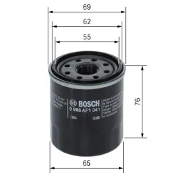 Filtro Aceite 3/4-16 68.8x77.5 Daihatsu Terios Toyota Avanza Corolla Yaris Bosch 0986AF1041 Bosch-Filtros de Aceite 68.8x77.5 3/