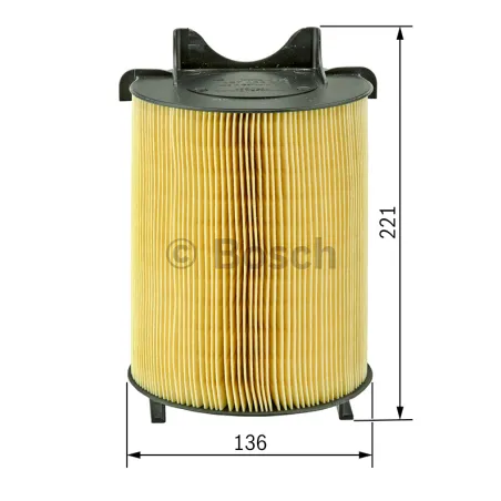 Filtros de Aire 136x221.23x69mm Audi A3 Skoda Octavia Volkswagen Passat Bosch 1987429405 Bosch-Filtros de Aire 136x221.23x69mm A
