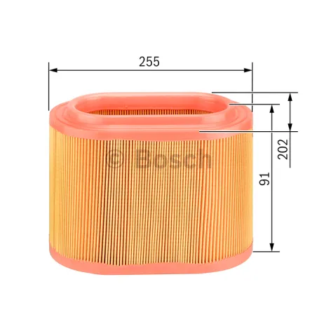 Filtros de Aire 295.8x91mm Renault Megane Clio Symbol Bosch 1457433311 Bosch-Filtros de Aire 295.8x91mm Renault Megane Clio Symb