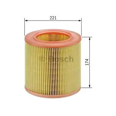 Filtros de Aire 177x121.5x220mm Toyota Hilux 2KD 2004 Fortuner FORD Ranger Mk2 Bosch F026400344 Bosch-Filtros de Aire 177x121.5x