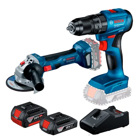  Combo Taladro GSB 185-LI + Amoladora GWS 180-LI Brushless 2Bat 1Cargador Bosch 06019H90E4 1011.016949 Combo Taladro GSB 185-LI 