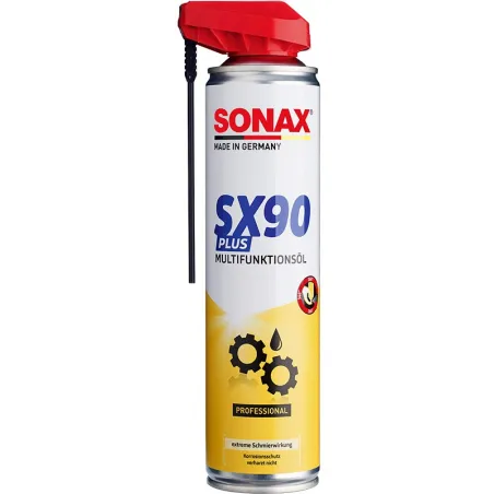  Lubricante SX90 PLUS 400ml Easy Spray Multiusos, Desoxidante Limpiacontacto Aflojatodo, Limpia protege y Lubrica, 474400 SONAX 