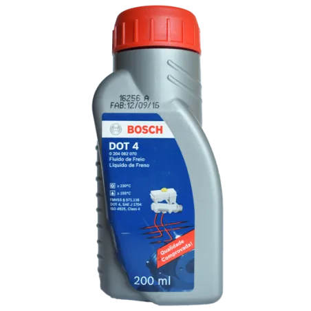  Liquido de Frenos DOT 4 x200ml Bosch 0204082070 12.20339 Liquido de Frenos DOT 4 x200ml Bosch 0204082070 Tipo :Frenos Nombre :D