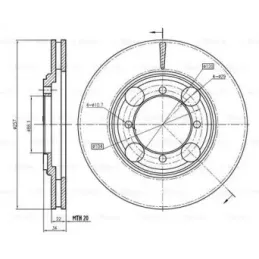 Disco de Frenos 257x22mm 4H C104mm DC86mm Bosch 0986BB4347 Bosch-Disco de Frenos 257x22mm 4H C104mm DC86mm Bosch 0986BB4347 -A4.