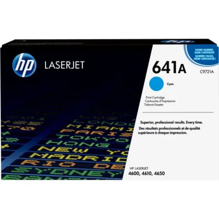 Cartucho Toner HP 641A Cian C9721A HP-Cartucho Toner HP 641A Cian C9721AUsar en impresora: HP LaserJet 4600, 4600dn, 4600dtn, 46