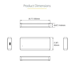 Gabinete Disco Duro USB 3.1 Gen2 10Gbps para Unidades SSD NVMe M.2 Thunderbolt3 StarTech M2E1BRU31C startech-Gabinete Disco Duro