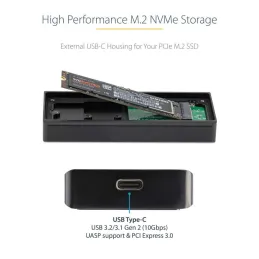 Gabinete Disco Duro USB 3.1 Gen2 10Gbps para Unidades SSD NVMe M.2 Thunderbolt3 StarTech M2E1BRU31C startech-Gabinete Disco Duro