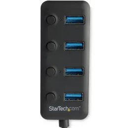 Hub Concentrador USB3.0 4 Puertos USB-A StarTech HB30A4AIB startech-Hub Concentrador USB3.0 4 Puertos USB-A StarTech HB30A4AIBEs
