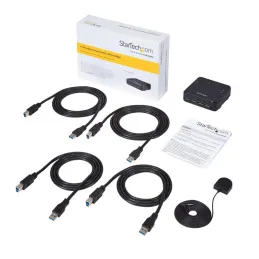 Switch Conmutador USB3.0 4x4 para Compartir Dispositivos SuperSpeed StarTech HBS304A24A startech-Switch Conmutador USB3.0 4x4 pa