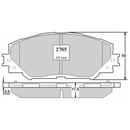  Pastillas de Freno Ceramica Toyota RAV4 Corolla Urvan Cruiser 8330-D1210 DEL Mutec DG1251S 88.135593 Pastillas de Freno Ceramic