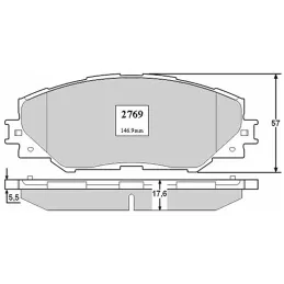  Pastillas de Freno Ceramica Toyota RAV4 8331-D1211 DEL Mutec DG1211S 97.457627 Pastillas de Freno Ceramica Toyota RAV4 8331-D12