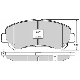  Pastillas de Freno Ceramica Nissan X-trail Qashqai 8449-D1338 DEL Mutec DG1374S 99.152542 Pastillas de Freno Ceramica Nissan X-