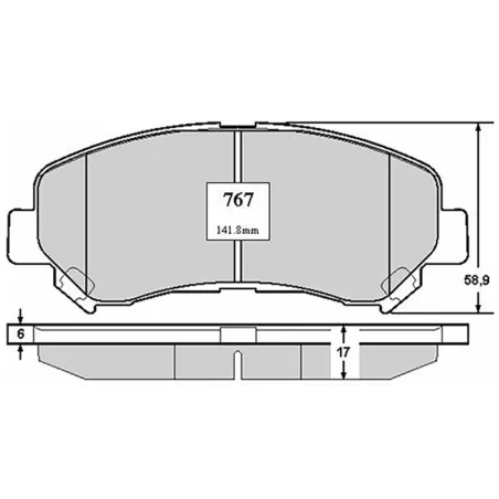  Pastillas de Freno Ceramica Nissan X-trail Qashqai 8449-D1338 DEL Mutec DG1374S 99.152542 Pastillas de Freno Ceramica Nissan X-