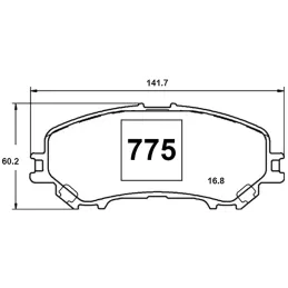  Pastillas de Freno Ceramica Nissan Rogue X-Trail 8449-D1737 DEL Mutec DG1737S 109.322034 Pastillas de Freno Ceramica Nissan Rog