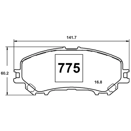  Pastillas de Freno Ceramica Nissan Rogue X-Trail 8449-D1737 DEL Mutec DG1737S 109.322034 Pastillas de Freno Ceramica Nissan Rog