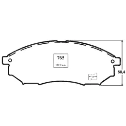  Pastillas de Freno Ceramica Nissan Pathfinder Navara Qashqai Koleos 7766-D888 DEL Mutec DG888S 101.694915 Pastillas de Freno Ce