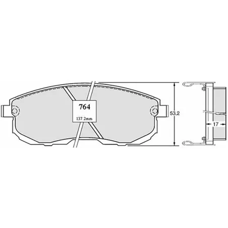  Pastillas de Freno Ceramica Nissan Maxima Altima Juke Teana Suzuki SX4 7318-D815 DEL Mutec DG430S 86.440678 Pastillas de Freno 