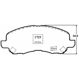  Pastillas de Freno Ceramica Mitsubishi Lancer ASX 7741-D866 DEL Mutec DG866S 86.440678 Pastillas de Freno Ceramica Mitsubishi L