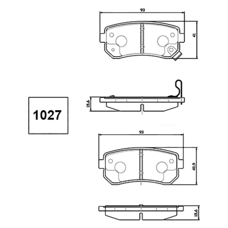  Pastillas de Freno Ceramica Hyundai Tucson Sportage 8267-D1157 TRAS Mutec DG1157S 61.016949 Pastillas de Freno Ceramica Hyundai